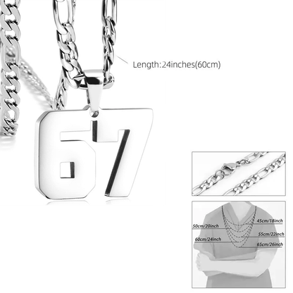 67 Number Pendant Necklace – A Statement Piece for Every Fashionista