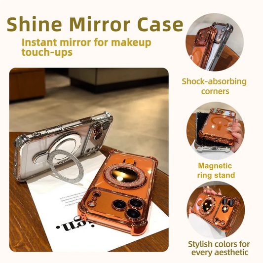 Magnetic Phone Case with Built-In Mirror