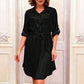 Women's Glitter Button-Down Shirt Dress