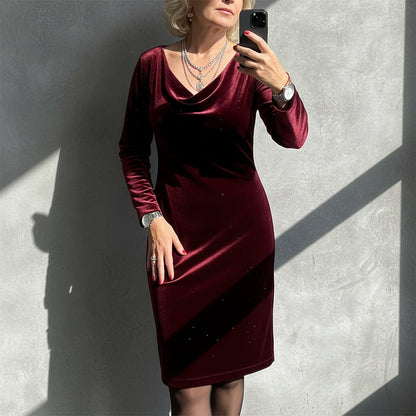 Women's Sparkle Long Sleeve Dress