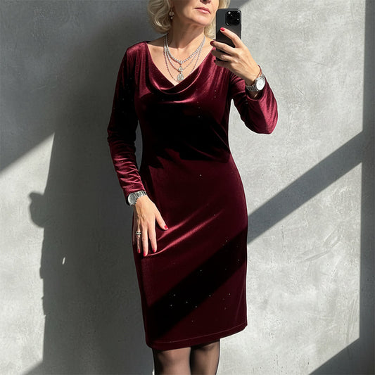 Women's Sparkle Long Sleeve Dress