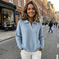 Women's Soft Collared Button Knit Sweater