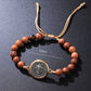 Unisex Adjustable Wooden Beads St Benedict Bracelet