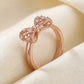 Women's Sparkly Bow Knot Ring