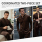Men's Casual Button-Up Shirt and Pants Set