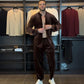 Men's Casual Button-Up Shirt and Pants Set