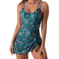 Women's Tummy Control Swimdress with Side Tie