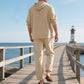 Men's Loose Hooded Long Sleeve Top & Wide-Leg Pants 2-Piece Set