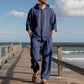 Men's Loose Hooded Long Sleeve Top & Wide-Leg Pants 2-Piece Set