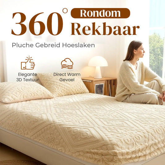 360° Rondom Rekbaar Pluche Gebreid Hoeslaken