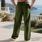 Men's Casual Ribbed Wide-Leg Pants