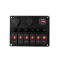 6-Gang Waterproof Marine Rocker Switch Panel