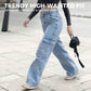 Women's Wide-Leg Denim Cargo Jeans