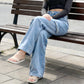 Women's Wide-Leg Denim Cargo Jeans