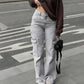 Women's Wide-Leg Denim Cargo Jeans
