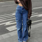 Women's Wide-Leg Denim Cargo Jeans