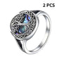 Tree of Life Ring with Abalone Shell