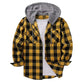 Men’s Hooded Plaid Button-Down Jacket