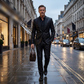 Men's Black Sparkle Tuxedo Suit Set