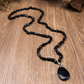 Synthetic Crystal Necklace with Teardrop Pendant