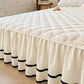 Washed Cotton Ruffle Bed Skirt with Pillow Sham