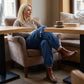 Women's High-Waist Stretch Denim Cargo Joggers