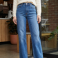 Women's High-Waist Stretch Straight Leg Jeans