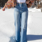 Women's High-Waist Stretch Straight Leg Jeans