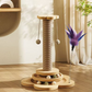 Multifunctional Cat Activity Center with Scratcher and Toys