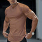 Casual Solid Color Athletic T-Shirt for Men