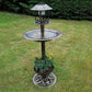 Solar-Powered Bird Bath & Feeder with Planter