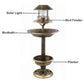 Solar-Powered Bird Bath & Feeder with Planter