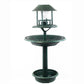 Solar-Powered Bird Bath & Feeder with Planter