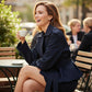 Long Sleeve Wrap Jacket with Wide Lapel