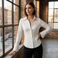 Women’s Structured Waist Button-Down Shirt