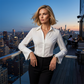 Women’s Structured Waist Button-Down Shirt