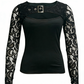 Women's Sexy Cutout Lace Sleeve Top