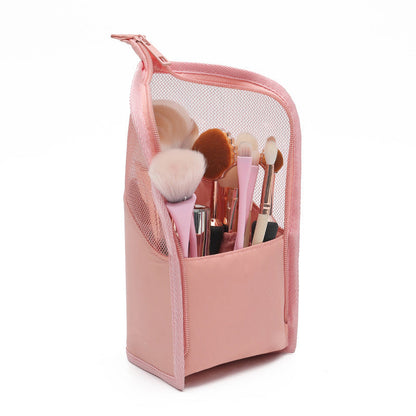 Upright Standing Makeup Brush Bag