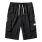 Men's Camo Cargo Shorts with Drawstring Waist