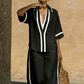 Women's Casual Color-Block 2-Piece Set