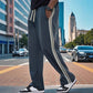 Men's Casual Striped Straight-Leg Pants