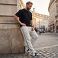 Men's Casual Striped Straight-Leg Pants