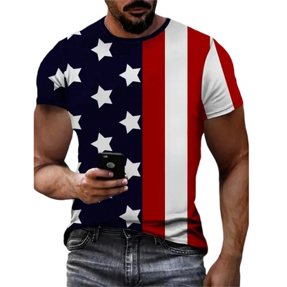 Men's American Patriotic 3D Print T-Shirt