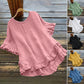Women's Round Neck Ruffle Blouse
