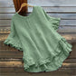 Women's Round Neck Ruffle Blouse