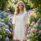Elegant Floral Hollow-Out Dress