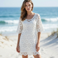 Elegant Floral Hollow-Out Dress