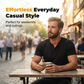 Men's Solid Color Casual Henley Tee