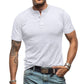 Men's Solid Color Casual Henley Tee