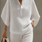 Women's Waffle Knit Two-Piece Lounge Set